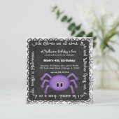 Hocus Pocus Spider Birthday Kaart (Staand voorkant)