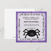 Hocus Pocus Spider Birthday Kaart (Voorkant / Achterkant)