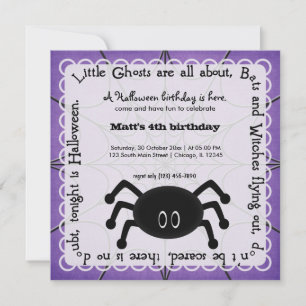 Hocus Pocus Spider Birthday Kaart