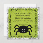 Hocus Pocus Spider Birthday Kaart (Voorkant / Achterkant)
