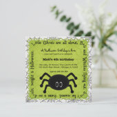 Hocus Pocus Spider Birthday Kaart (Staand voorkant)