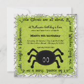 Hocus Pocus Spider Birthday Kaart (Voorkant)
