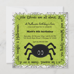 Hocus Pocus Spider Birthday Kaart