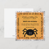 Hocus Pocus Spider Birthday Kaart (Voorkant / Achterkant)