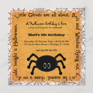 Hocus Pocus Spider Birthday Kaart