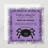 Hocus Pocus Spider Birthday Kaart (Voorkant / Achterkant)