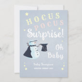 Hocus Pocus Surprise Baby Winter Snowman Zwangersc Kaart (Voorkant)