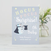 Hocus Pocus Surprise Baby Winter Snowman Zwangersc Kaart (Staand voorkant)