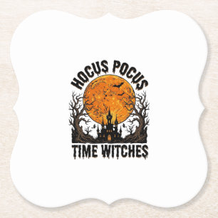 Hocus Pocus Tijd Heksen Vintage Halloween T-shirt  Kartonnen Onderzetters