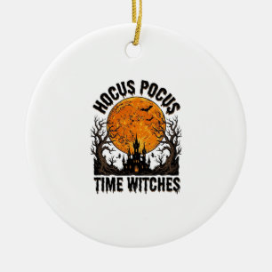 Hocus Pocus Tijd Heksen Vintage Halloween T-shirt Keramisch Ornament