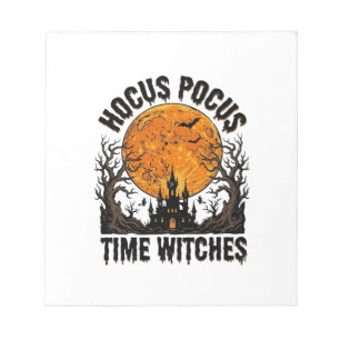 Hocus Pocus Tijd Heksen Vintage Halloween T-shirt  Notitieblok