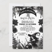Hocus Pocus Wicked Witch Party Gothic Script Zwart Kaart (Voorkant)