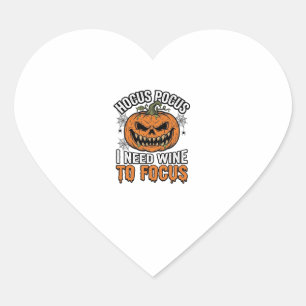 Hocus Pocus Wijnpompoen Halloween Shirt Ontwerp_1 Hart Sticker