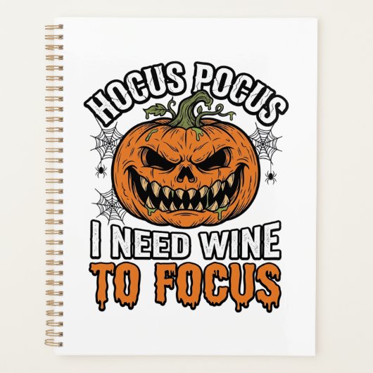 Hocus Pocus Wijnpompoen Halloween Shirt Ontwerp_1 Planner (Voorkant)