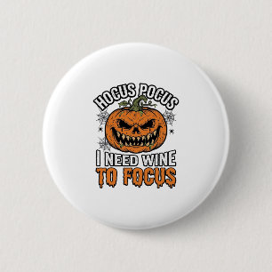 Hocus Pocus Wijnpompoen Halloween Shirt Ontwerp_1 Ronde Button 5,7 Cm