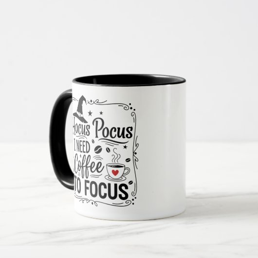Hocus pocus wil koffie om te focussen mok (Voorkant links)
