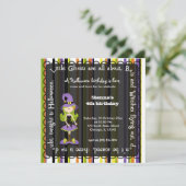 Hocus Pocus Witch Birthday (zwart) Kaart (Staand voorkant)