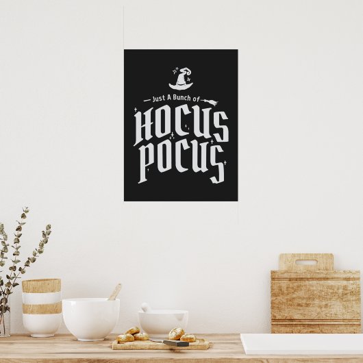 Hocus Pocus Witch Funny Halloween Poster (Keuken)