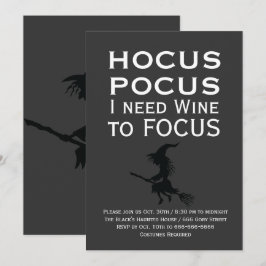 HOCUS POCUS Witch Halloween Party Kaart