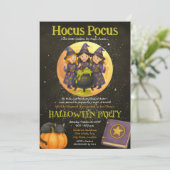 Hocus Pocus Witchy Kinder Halloween Party Kaart (Staand voorkant)