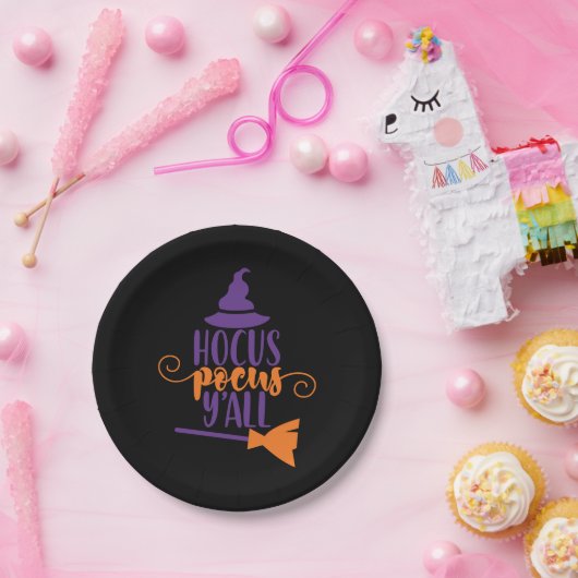 Hocus Pocus Y'all Fun Halloween, Party Papieren Bordje (Feest)