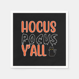 Hocus Pocus Y'all Halloween Cat Design Servet