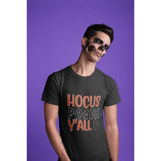 Hocus Pocus Y'all Halloween Cat Design T-shirt