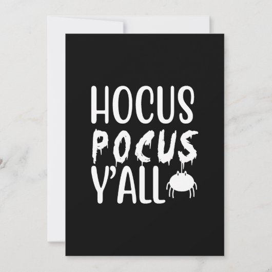 hocus pocus y'all kaart (Voorkant)
