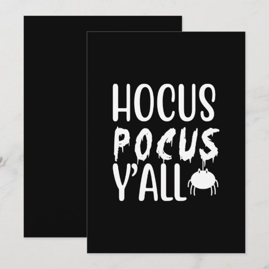 hocus pocus y'all kaart (Voorkant / Achterkant)
