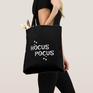 Hocus Pocus Zwart-wit Halloween Sterren Tote Bag