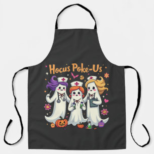 Hocus-Poke Ons Verpleeg Spookachtige Halloween Gee Schort