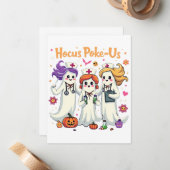 Hocus-Poke Ons Verpleegkundige Spook Halloween Gee Notitiekaartje (Voorkant / Achterkant in situ)