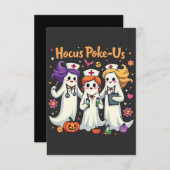 Hocus-Poke US Nursing Spooky Halloween Ghost Informatiekaartje (Voorkant / Achterkant)