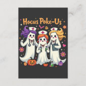 Hocus-Poke US Nursing Spooky Halloween Ghost Informatiekaartje (Voorkant)