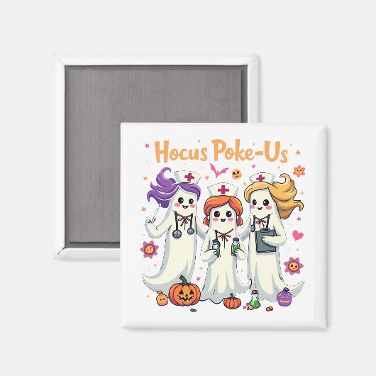 Hocus-Poke US Nursing Spooky Halloween Ghost Magneet (Voorkant / Achterkant)