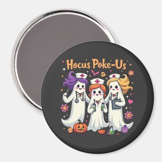 Hocus-Poke US Nursing Spooky Halloween Ghost Magneet (Voorkant / Achterkant)
