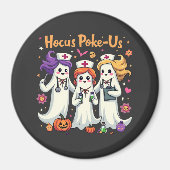 Hocus-Poke US Nursing Spooky Halloween Ghost Magneet (Voorkant)
