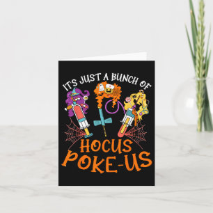 Hocus Poke-us Witch Nurse Halloween Medical Lab Te Kaart