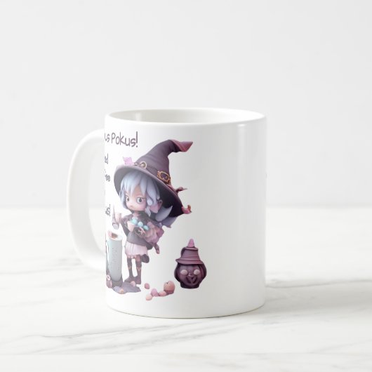 Hocus Pokus Ik heb koffie nodig om te FOCUSSEN! Mo Koffiemok (Voorkant links)