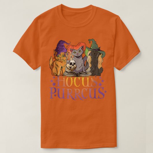 Hocus Purrcus Halloween Witch Cats Funny Parody T-shirt (Design voorkant)
