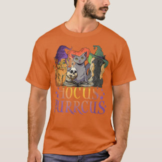 Hocus Purrcus Halloween Witch Cats Funny Parody T-shirt