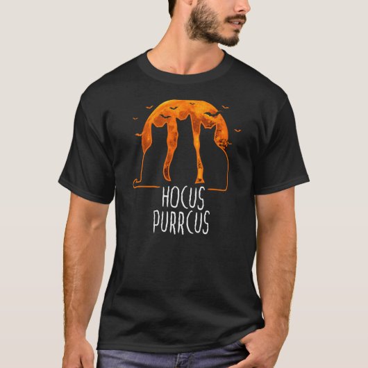 Hocus Purrcus Halloween Witch Cats Parody T-shirt (Voorkant)