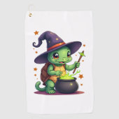 Hocus Shellcus Schildpad Golfhanddoek (Voorkant)