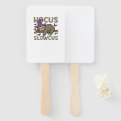 Hocus Slowcus Funny Halloween Sloth Classic T-Shir Handwaaier (Voorkant en achterkant)