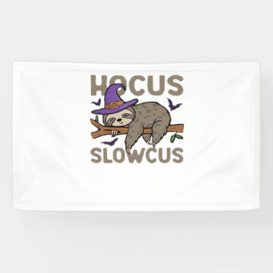 Hocus Slowcus Grappig Halloween Luiaard Classic T- Spandoek