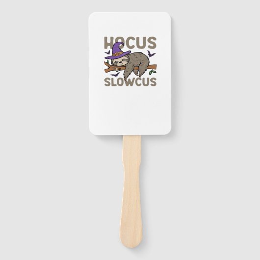 Hocus Slowcus Grappige Halloween Luiaard Klassiek Handwaaier (Voorkant)