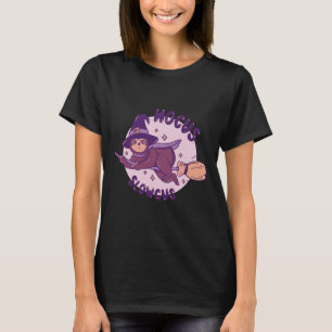 Hocus slowcus heks luiaard paardrijden bezemsteel t-shirt