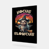 Hocus Slowcus Luiaard liefhebbers Halloween kostuu Acryl Bord (Hoek)