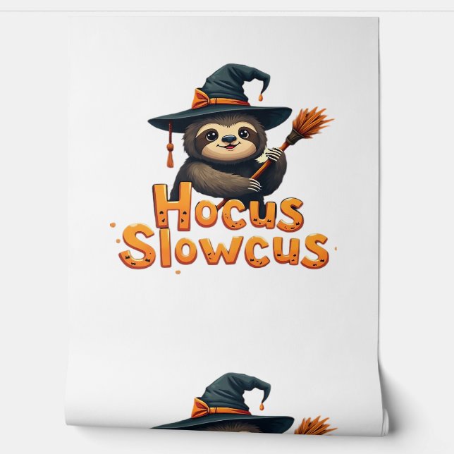 Hocus Slowcus Luiaard liefhebbers Halloween kostuu Behang (Afrollen)