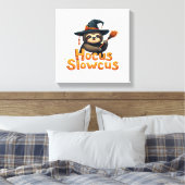 Hocus Slowcus Luiaard liefhebbers Halloween kostuu Canvas Afdruk (Insitu (Slaapkamer))